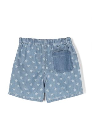 Shorts in cotone blu GUCCI KIDS | 712657XDB704425